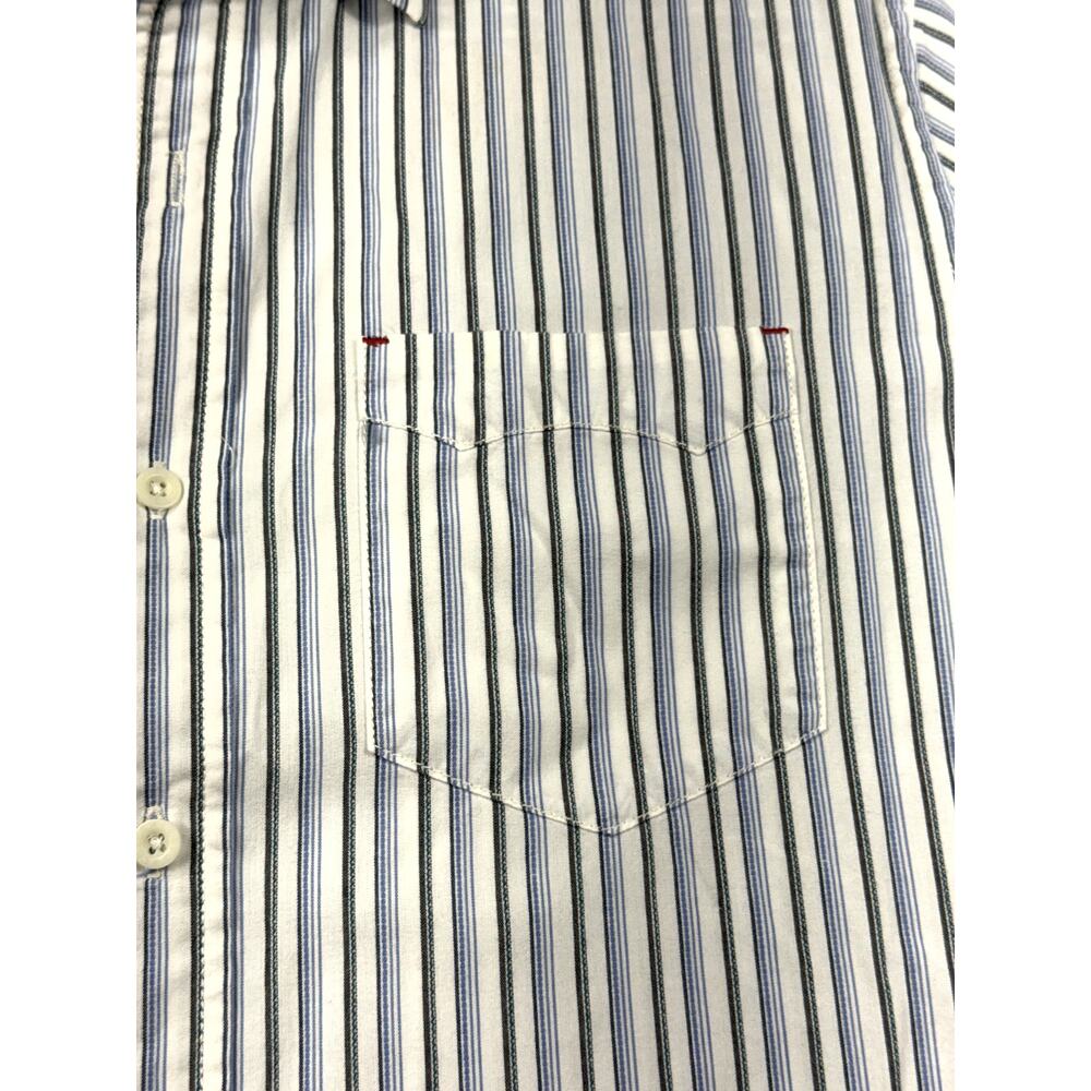 LEVI'S Multi Striped men's Floral Graphic Long Sleeve Cotton Shirt Sz L - Picture 9 of 13